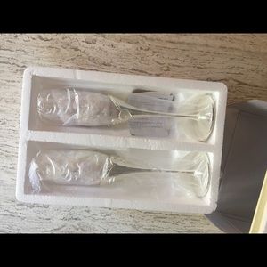 NIB Lenox True Love Silverplated Champagne Flutes